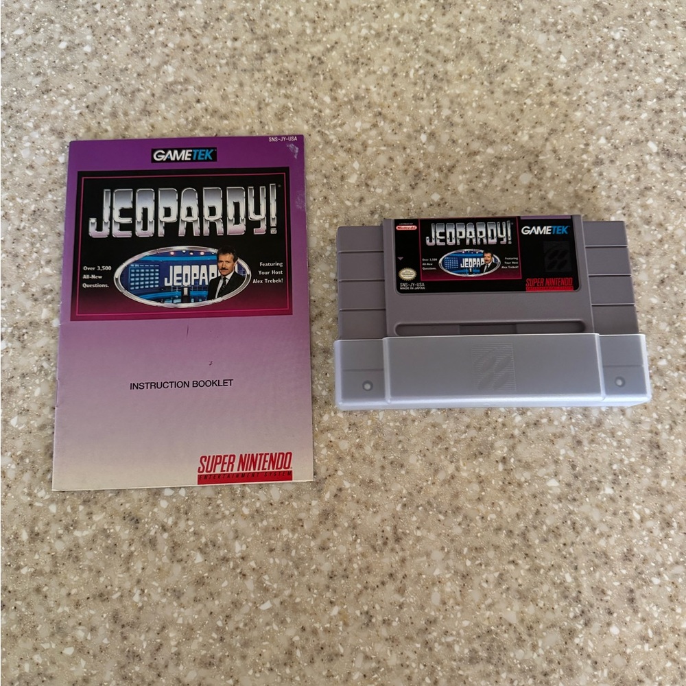 JEOPARDY- featuring your host Alex Trebek! - Super Nintendo (SNES)